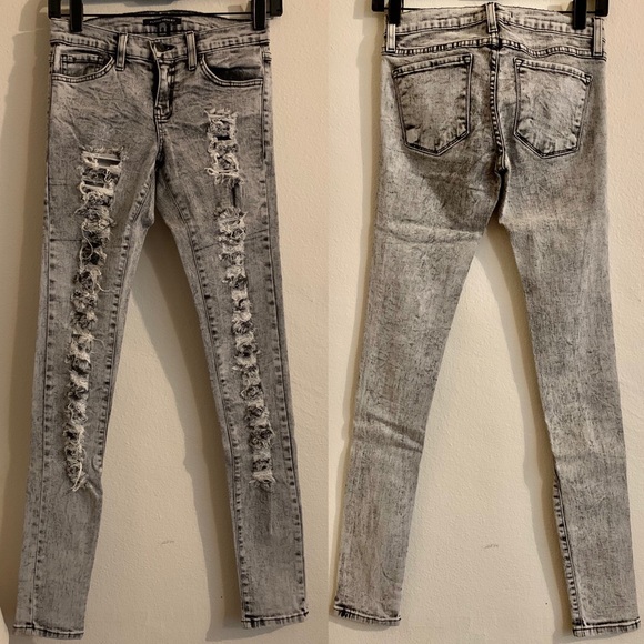 Flying Monkey Acid Wash Skinny Denim Size 25 - Picture 2 of 3